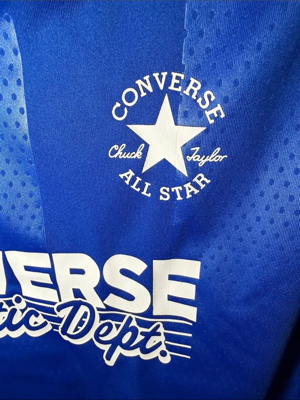 NWT BOYS 9 10 Converse Blue Athletic-Dept Kids Short Sleeve Jersey top shirt NEW